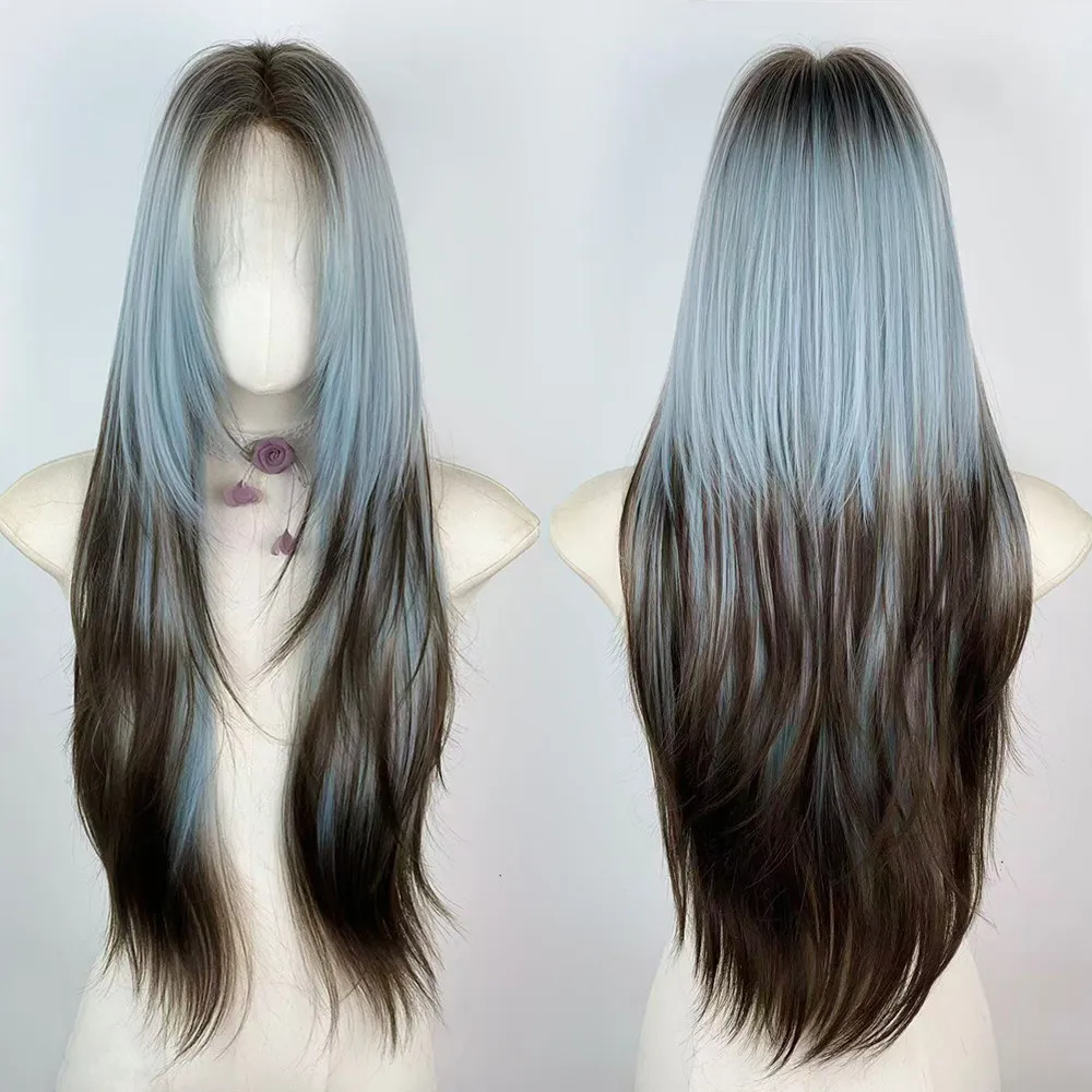 paris-painting-dye-gradual-change-wig-siamese-cat-front-lace-black-and-blue-highlights-high-level-long-straight-hair-top-dye-bla