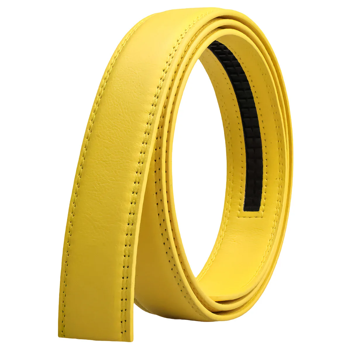 Herren-Gürtel mit Automatikschnalle, Gürtel ohne Schnalle, Markengürtel, Herrengürtel, hochwertiger Gürtel aus echtem Leder, Jeansgürtel, 3,5 cm breite Gürtel. – Detail 7