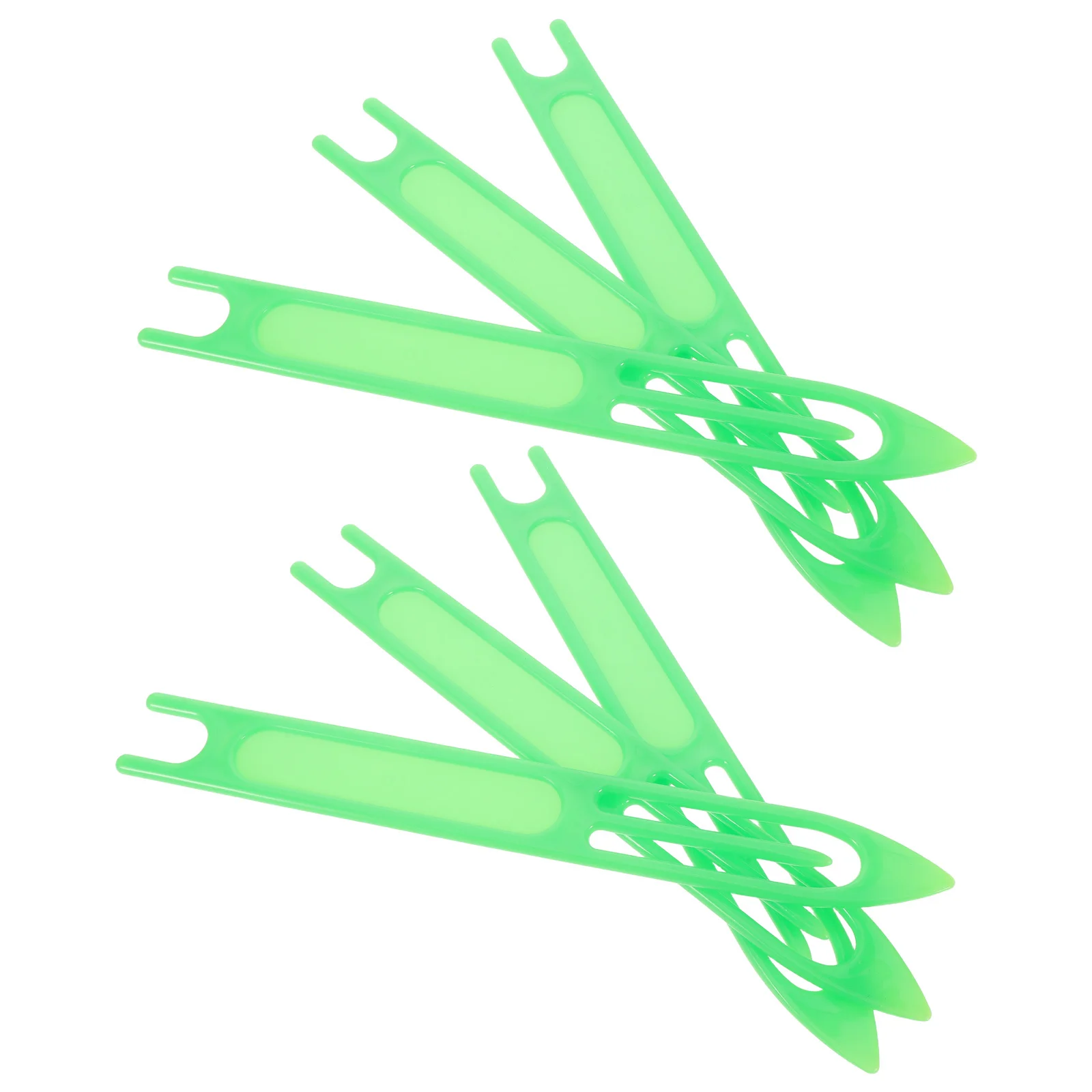 

6pcs Large Weaving Needle For Heavy Duty Fishing Net Repair Carpet Mending Diy Crafts Plastic Shuttle Tool Abs Fishing Needle