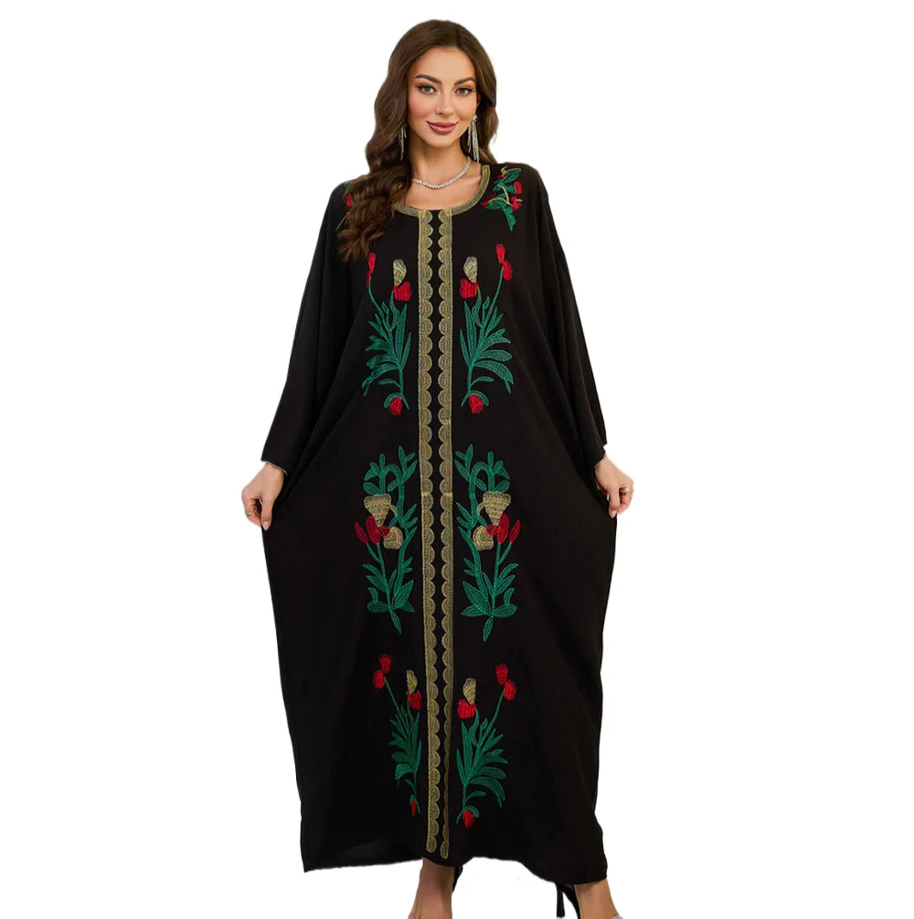 SuperAen 2025 New Cotton Embroidered Beach Dress Robe Holiday Summer Dress for Women