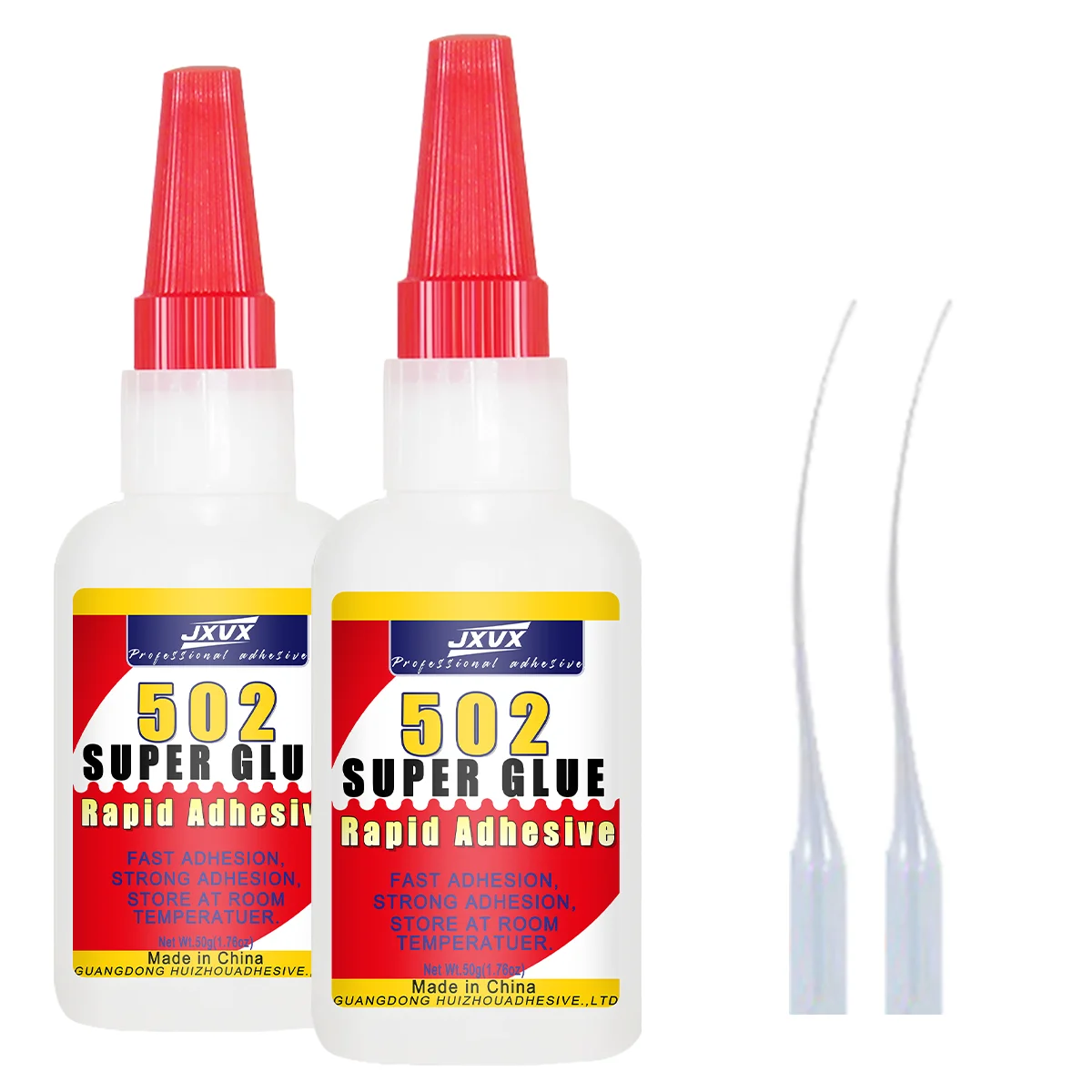 Súper pegamento 502, 1.23 oz de pegamento transparente súper fuerte, adhesivo instantáneo resistente al calor e impermeable, cianoacrilato, Metal, plásticos, cerámica, PVC,suministro de papelería para escuela y oficina