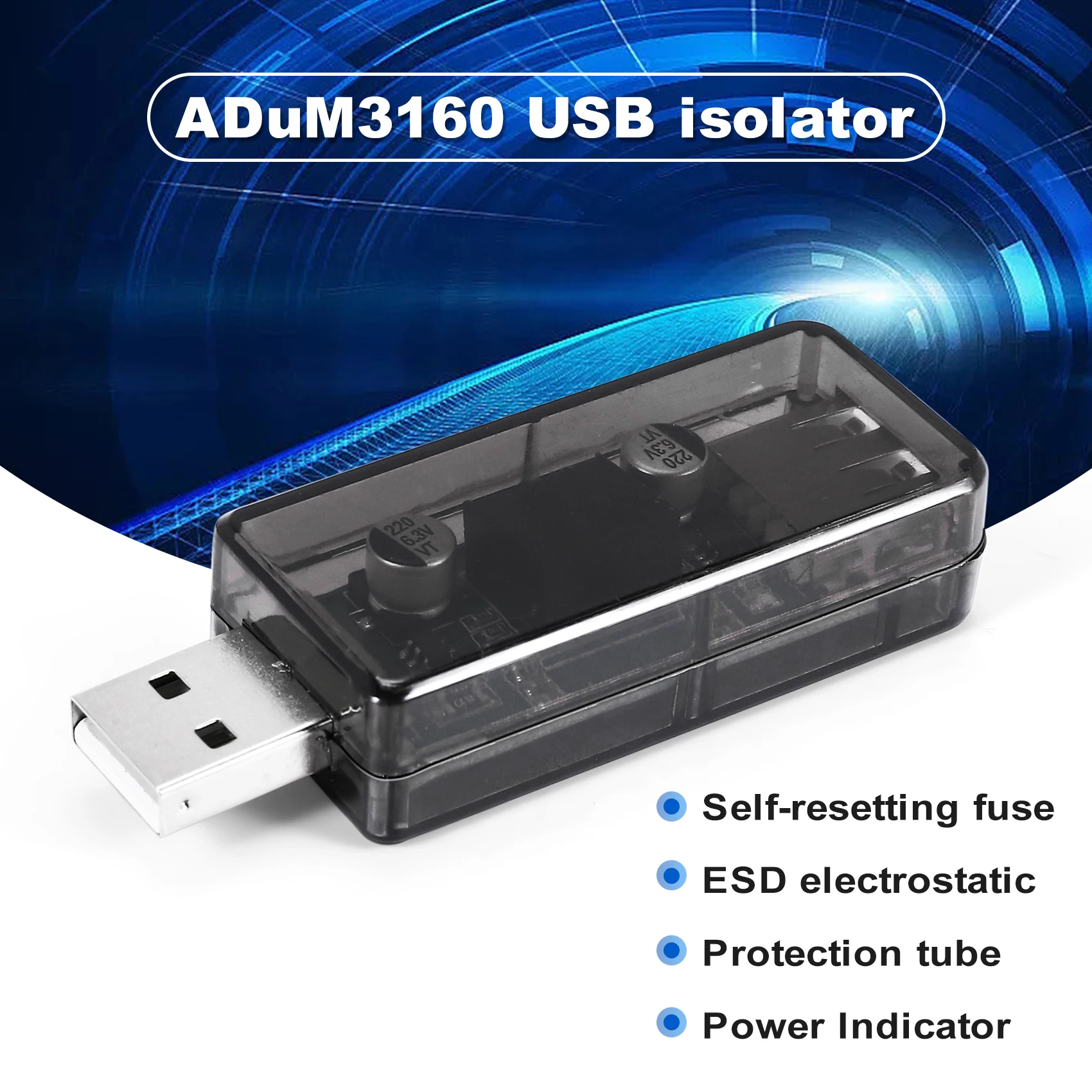 ABSQ-Adum3160 Isolatore di potenza audio segnale digitale Isolatore digitale da USB a USB