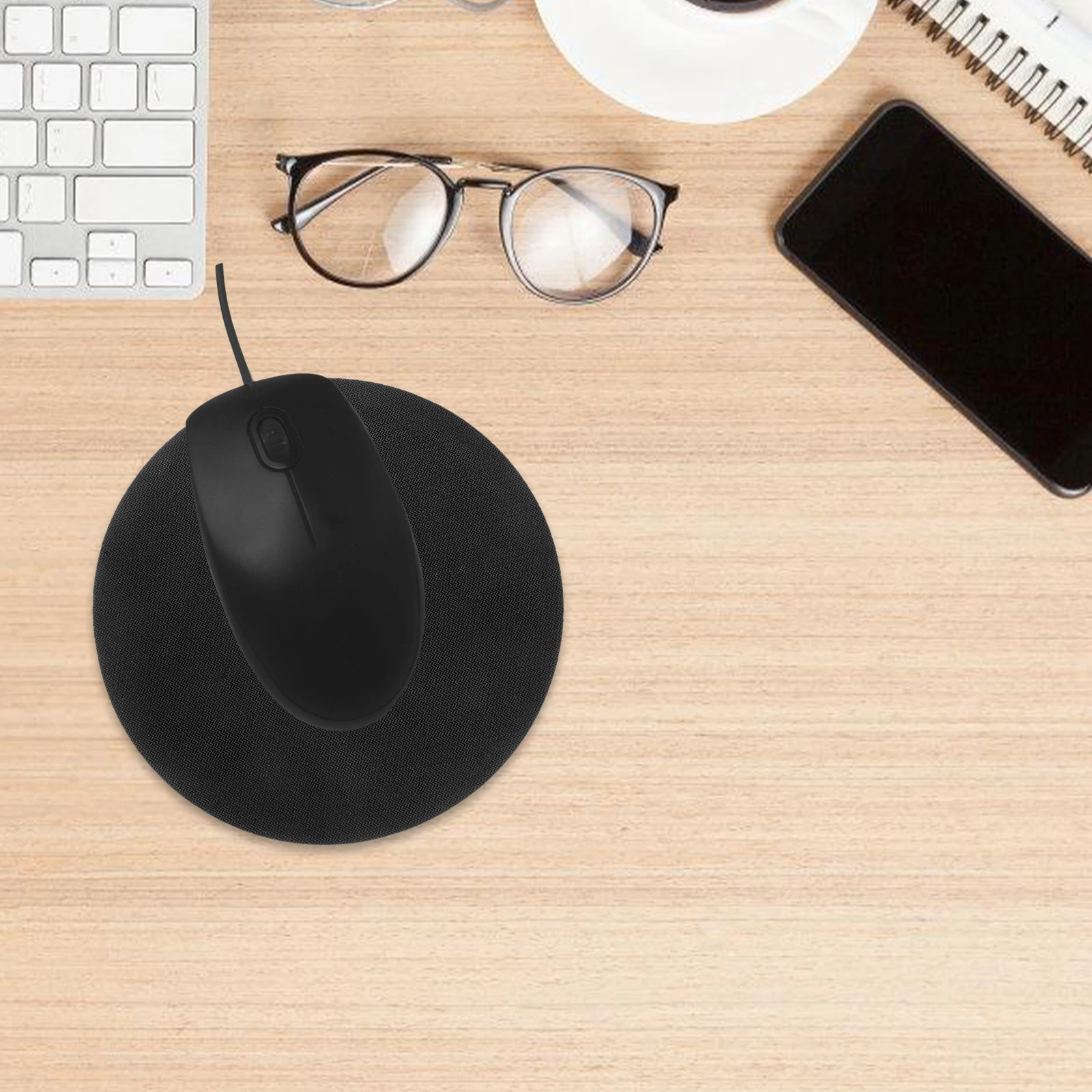 

4Pcs Sublimation Mouse Pads Blank Round Desk Mats DIY Designs For Crafting
