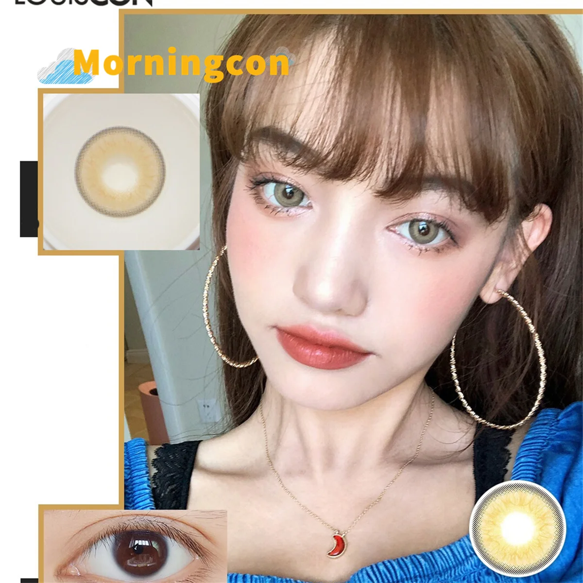 Himalayan Brown  Myopia Prescription Soft Colored Contacts Lenses For Eyes Small Beauty Pupil Make Up Natural Yearly