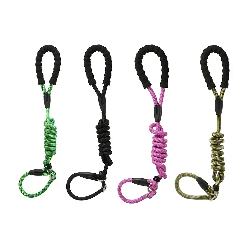 Nylon WovenTraining Dog P Rope P Chain Pet Outdoor Traction Rope Integrated Collar Dog Rope 1 Pece