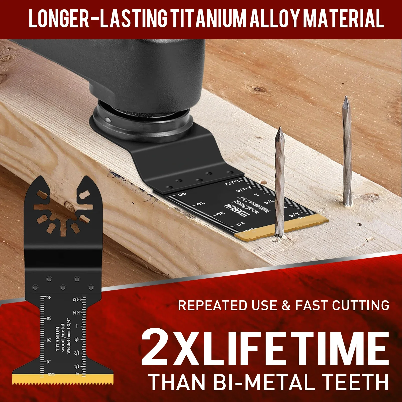 27 قطعة شفرات متعددة الأدوات متأرجحة، إطلاق سريع للخشب/المعادن، تناسب Milwaukee Ryobi Black & Decker Craftsman والمزيد