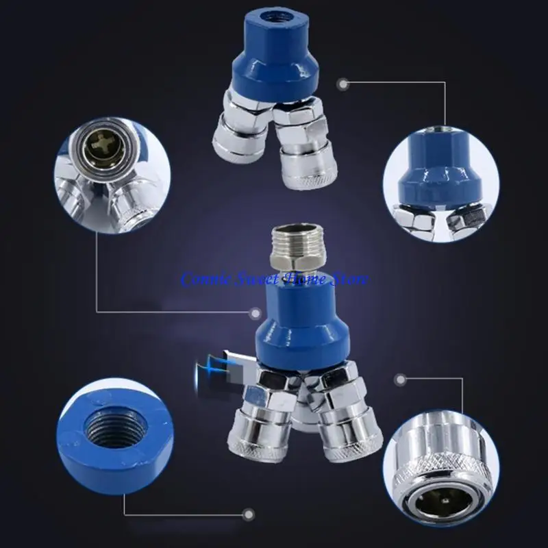 LXAF Quick Fittings 2/3 Way Air Splitter Pneumatic Tools Hardware Durable