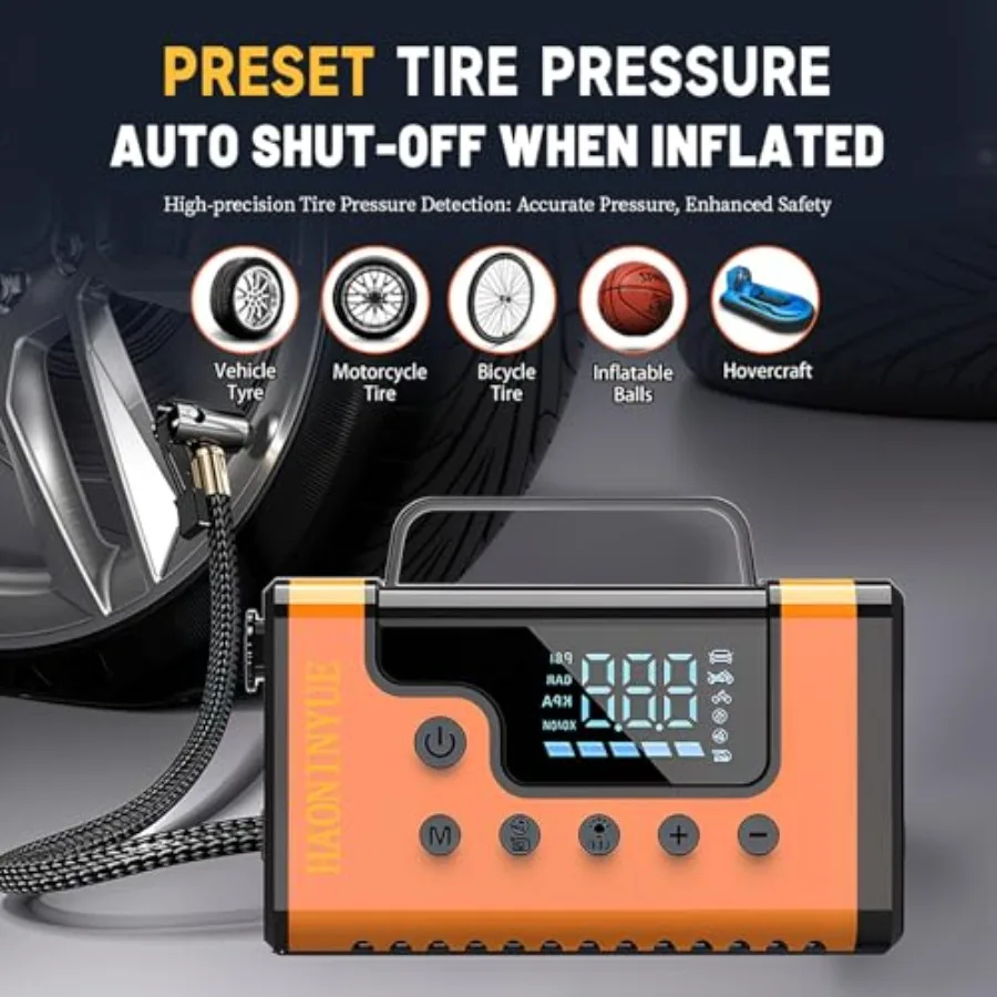 سيارة الانتقال كاتب مع ضاغط الهواء 5000A المحمولة بطارية السيارة الداعم نظيفة مكنسة كهربائية 12 فولت شاحن بطارية أيون الليثيوم 1