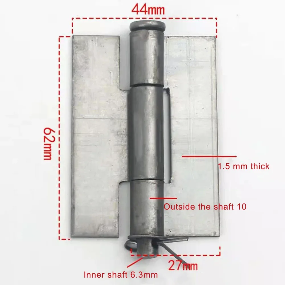 

Welded Hinge Butt-welding Hinge Housewear Furnishings 2PCS Flat Steel Heavy Metal Silver Welded Hinge Practical