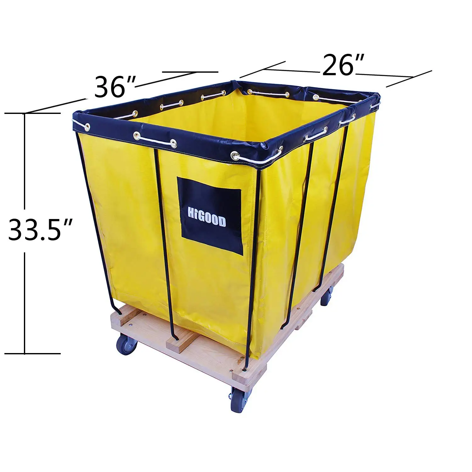 Basket Trucks,Service Carts Yellow 12 Bushel Knock Down Truck,Carts, 15.0 Cu. Ft, 600 Lb, 36