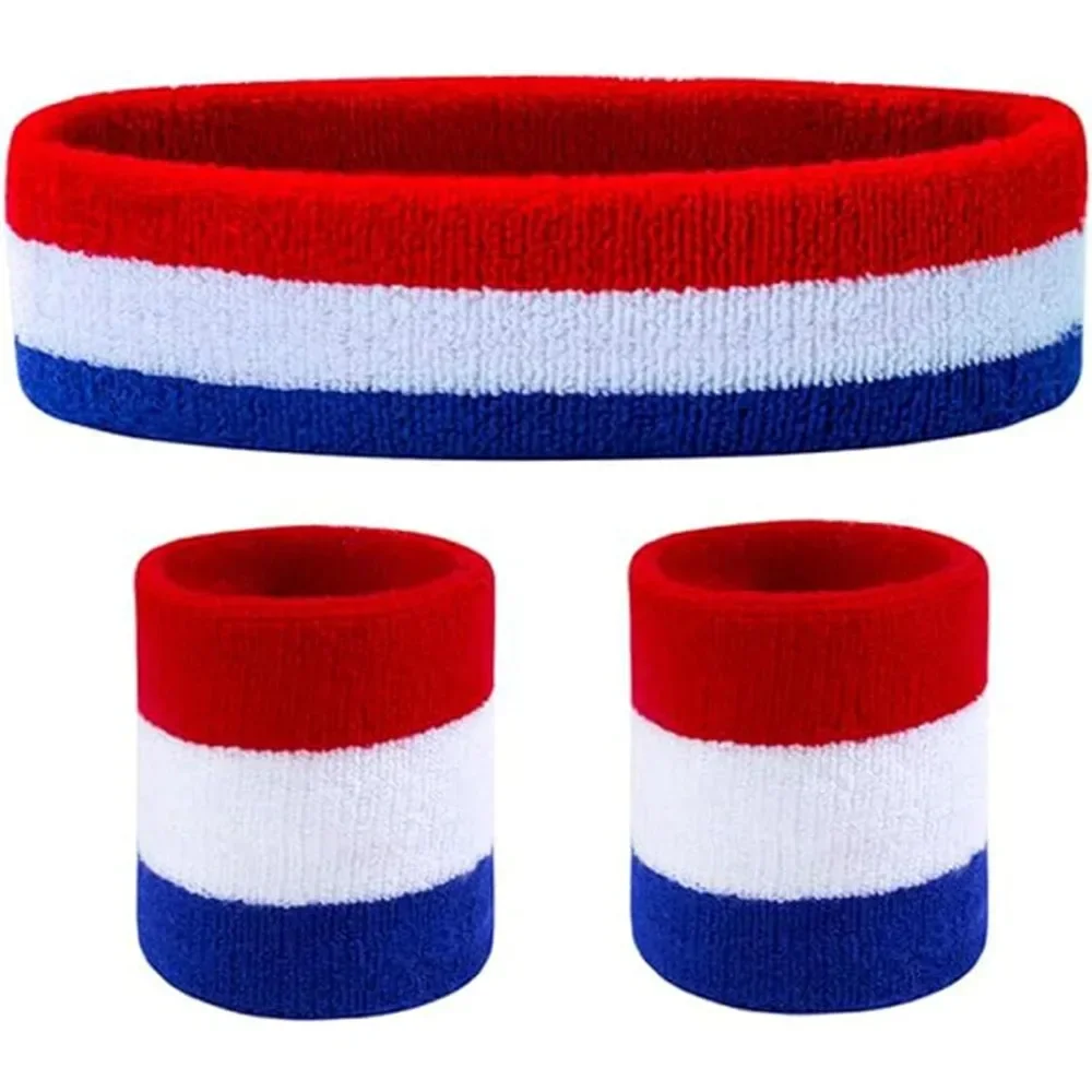 Sweat Band Headband Wristbands for Men - Head Wrist Sweatband Set for Women Kids Boys Girls - Ideal for Sports