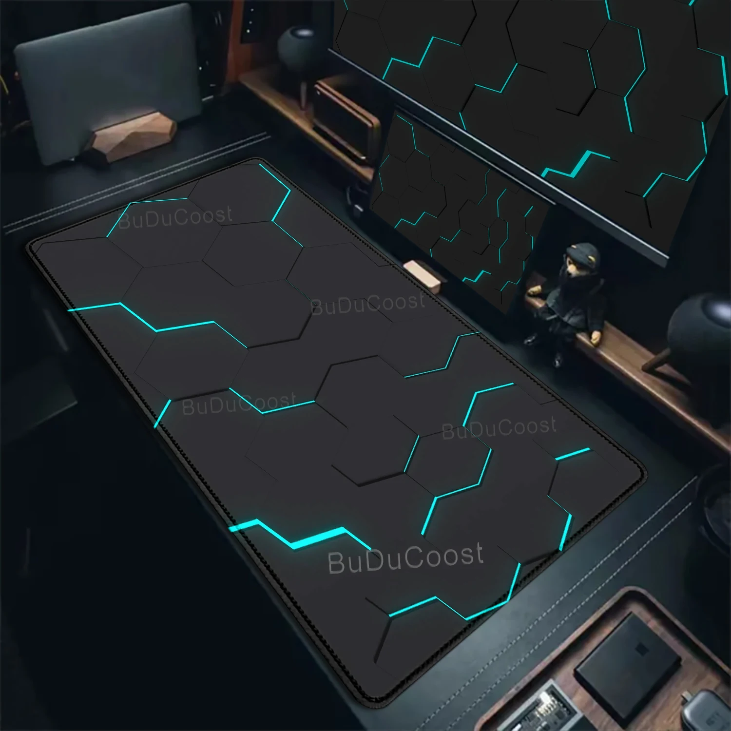 

Gaming Mousepads Geometric Large Mouse Mat Big Desk Pads Non-Slip Rubber Hexagon Pad Keyboard Mats pc accessories XXL desk mats