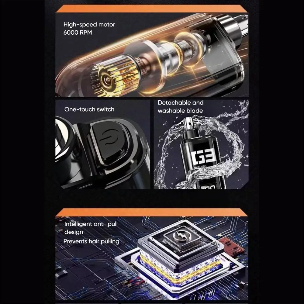 

Портативный электрический триммер для волос в носу, USB перезаряжаемый порошок для чистки носа, карманные триммеры для волос, бровей, мини-многофункциональные