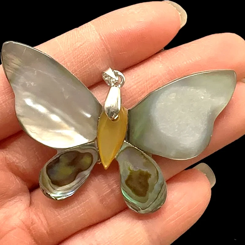 Natürliche Mutter der Perle Shell Splitzen Abalone Shell Handgefertigter Anhänger DIY Schmuck Herstellung Frauen exquisite Halskette Zubehör – Detail 16