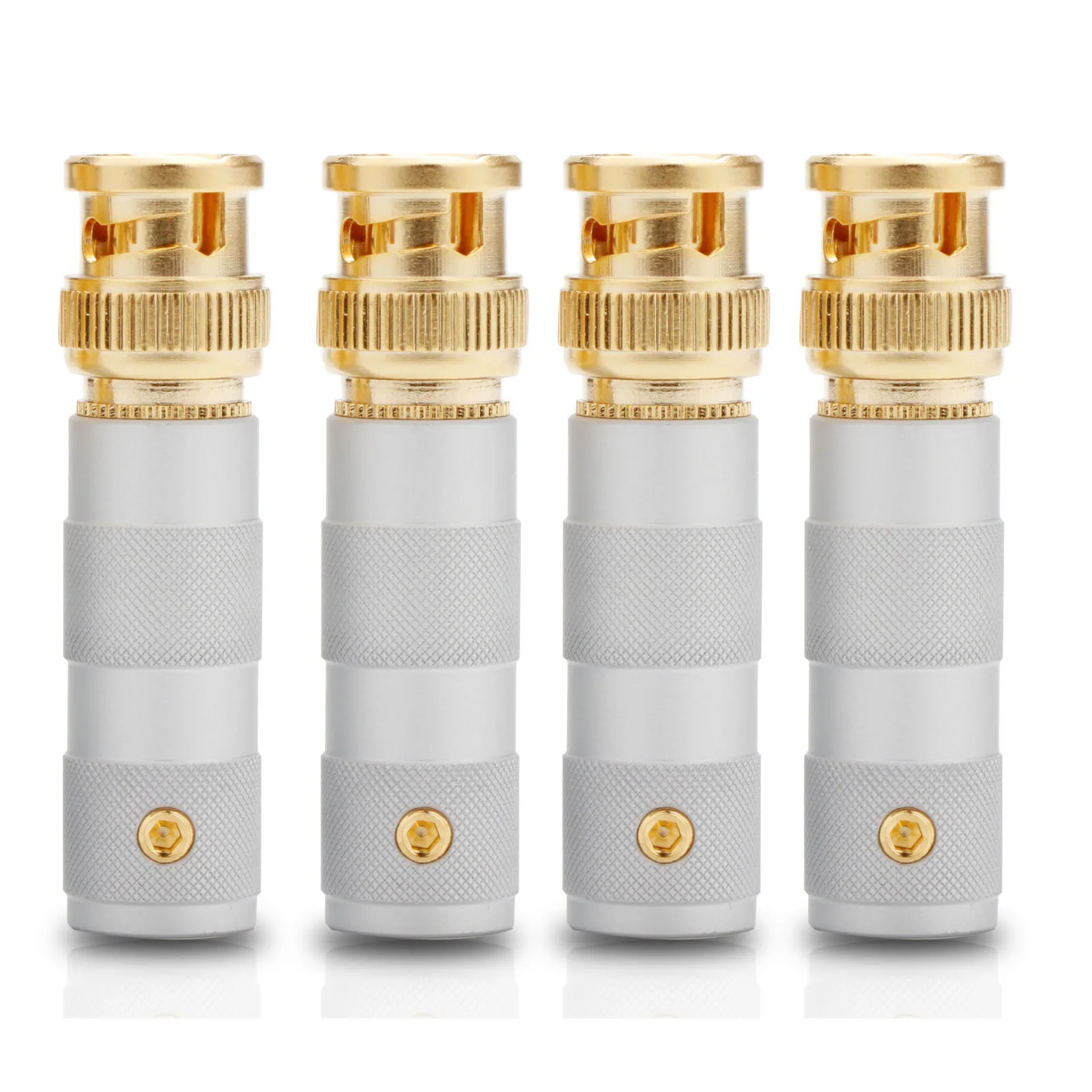 1pcs Hifi Audio Digital High Definition Gold Plated BNC Pulg Connector75-5 Ohm Monitoring Cable Connectors