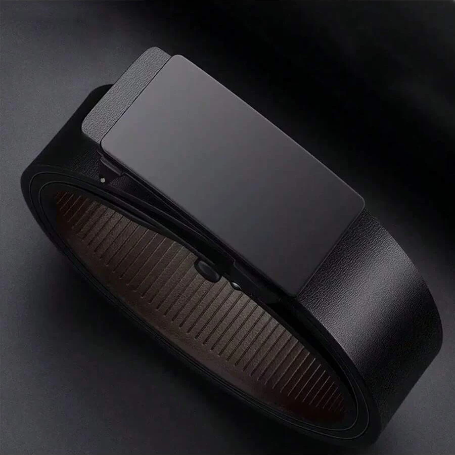

High Quality Men's Automatic Buckle Belt Simple Men's Business Suit Belt Fashion Wedding Occasion Belt Wholesale Accessories