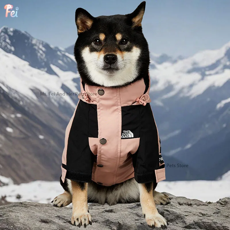 معطف واق من المطر للكلاب مناسب لجميع الأحوال الجوية، سترة شتوية مقاومة للرياح ومقاومة للماء للمغامرات الخارجية، سترة عاكسة للمشي في يوم ثلجي ممطر #5