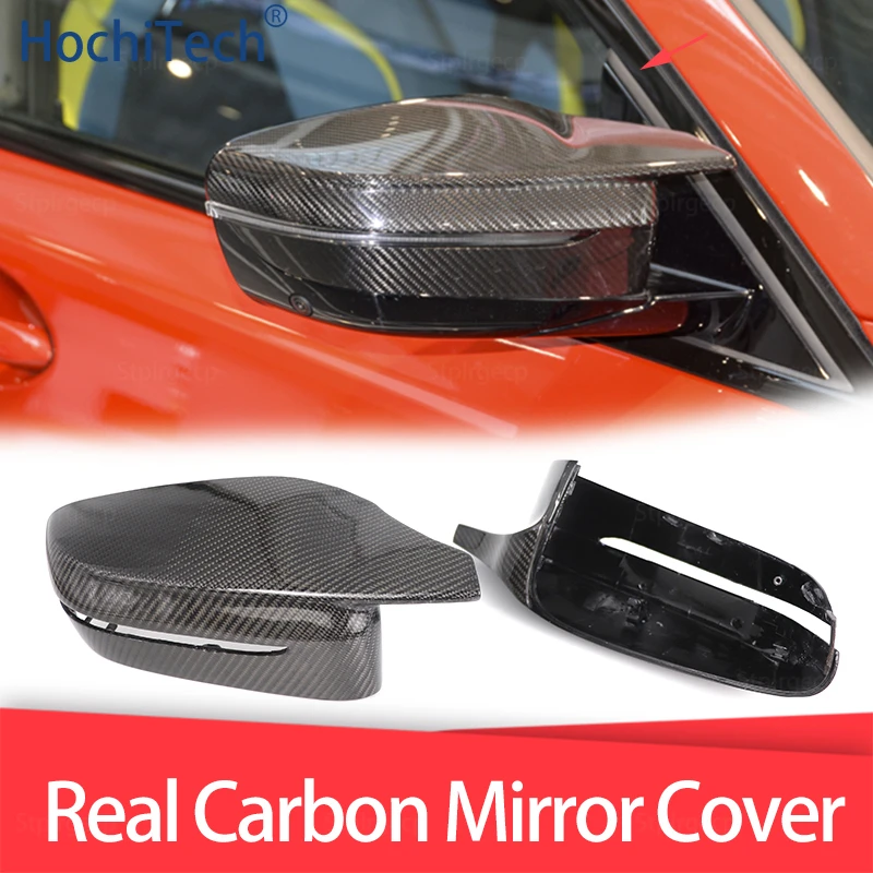 Real Carbon Fiber Side Wing Rearview Mirror cover caps for BMW 3 Series G20 G21 G28 320d 330e 330i 340i 2019-2022 M4 style RHD