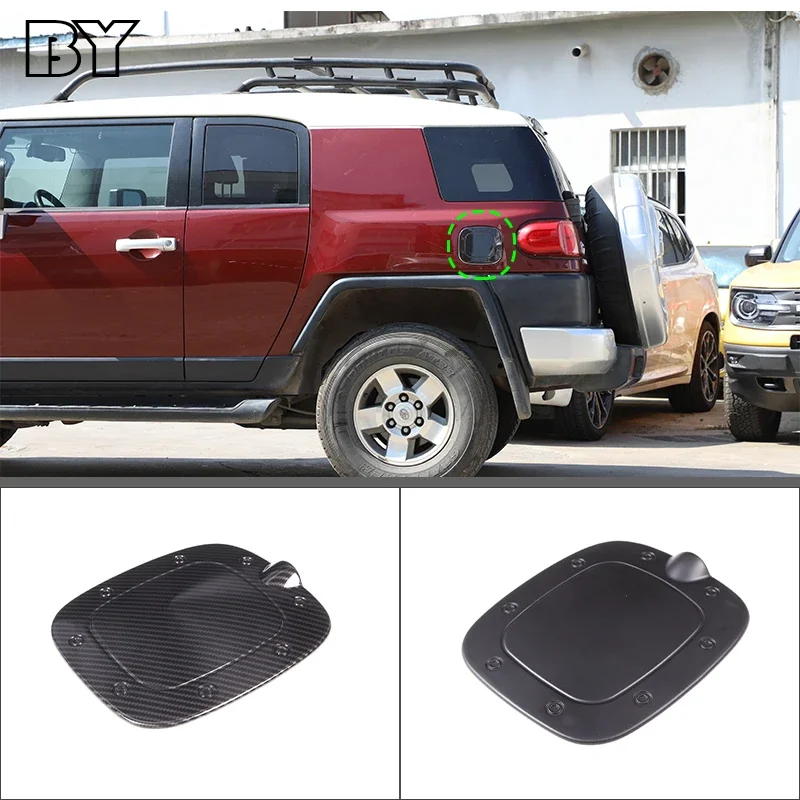 

ABS Carbon Fiber/Matte Black Fuel Gas Oil Cap Tank Pad Tankpad Protector Sticker For Toyota FJ Cruiser 2007-2021 Car Accessories