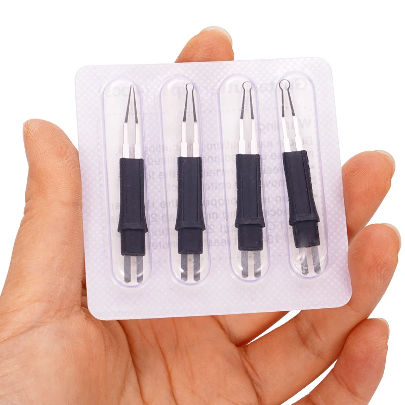 4pcs Tooth glue tip cutter, cutting head, cutting accessories, hot melt needle, set of four mouth melting heads