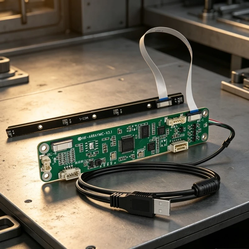 4-Array 8-Mic Linear Omnidirectional Microphone Module USB Far-field Sound Localization Conference Teaching Noise Reduction