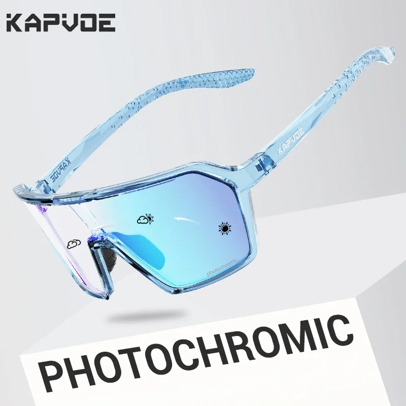 

KAPVOE новые уличные фотохромные велосипедные солнцезащитные очки MTB очки для шоссейного велосипеда и велоспорта UV400 очки для мужчин и женщин велосипедные спортивные пешие прогулки