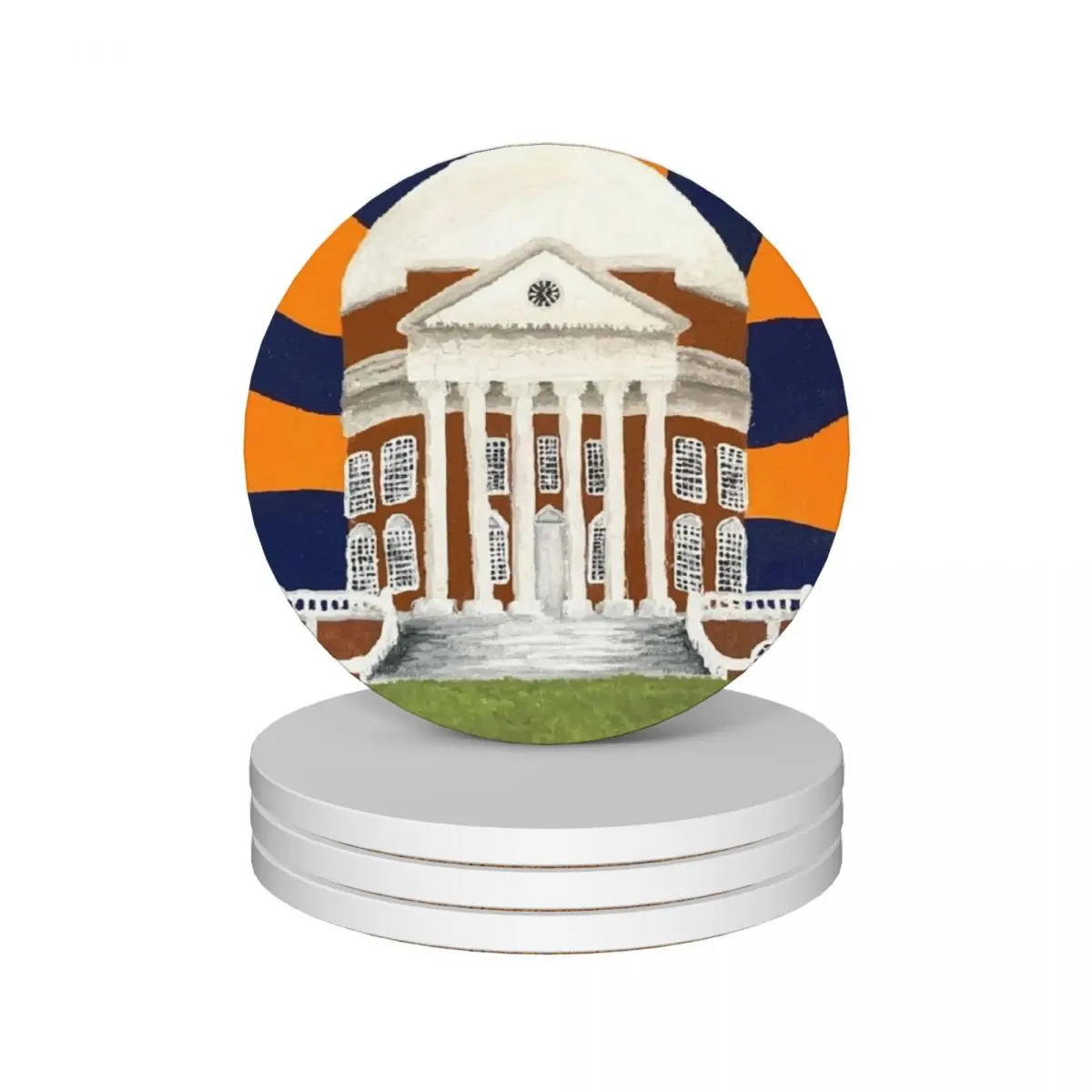 

UVA ROTUNDA PAINTING Ceramic Coasters (Set of 4) tea cup holder set cute personalize Coasters