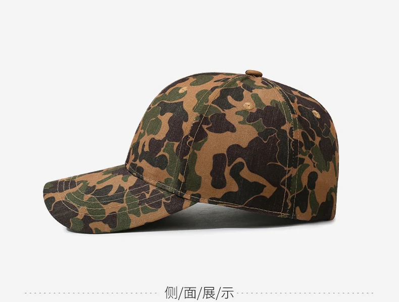 Vintage Camouflage Workwear-Stil Amerikanische Neue Baseballkappe Unisex Outdoor Verstellbarer Sonnenhut Modischer UV-Schutz – Detail 10