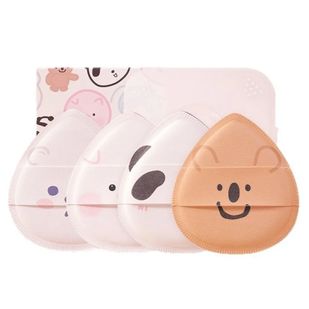 Bonito super macio zoológico pó puff ferramenta de maquiagem dos desenhos animados marshmallow esponja seco e molhado almofada de ar pó puffs
