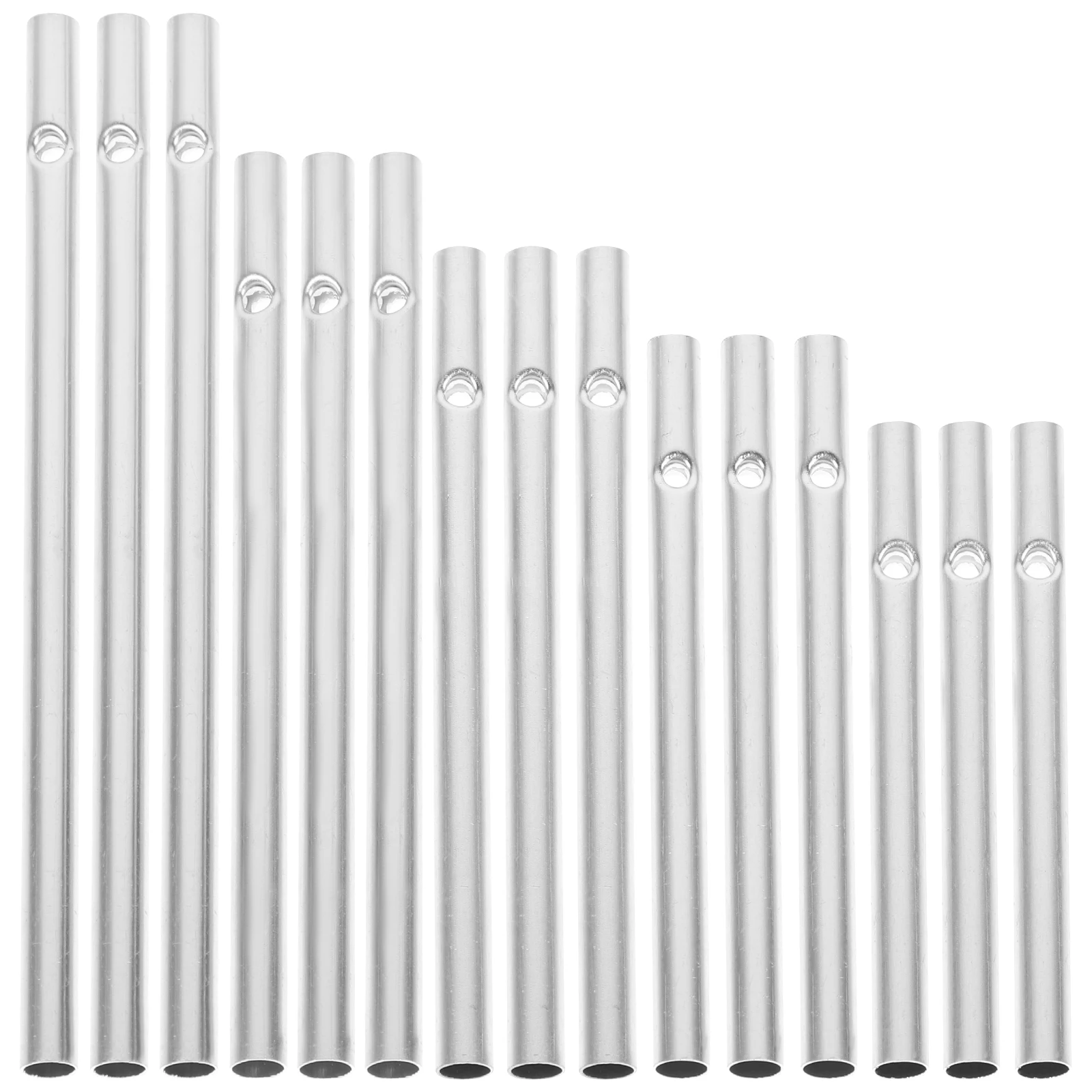 

60pcs DIY Wind Chimes Aluminum Tubes Pre-Drilled Durable Outdoor Wind Chime Making Supplies Large Metal Accessories For Home