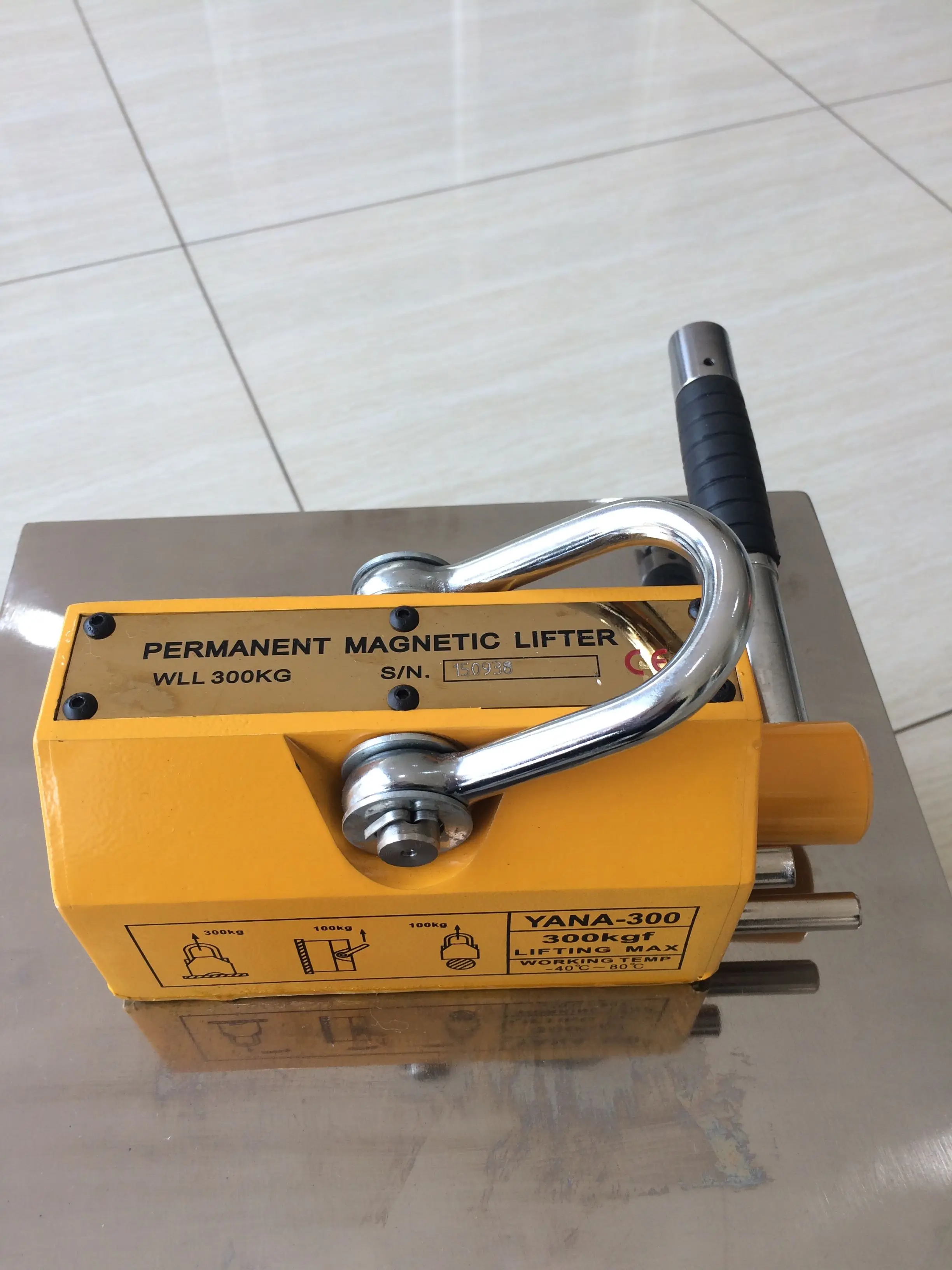 جودة عالية 1000 كجم 3.5 مرات عامل أمان رافع مغناطيسي دائم لرفع الصلب #3