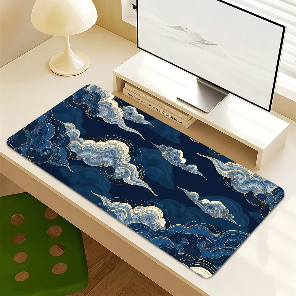 Japanese Smoke Seigaha Wind Mouse Pad Non-slip Thickened MousePad Student Cushion Large Writing Gaming Lockedge Office