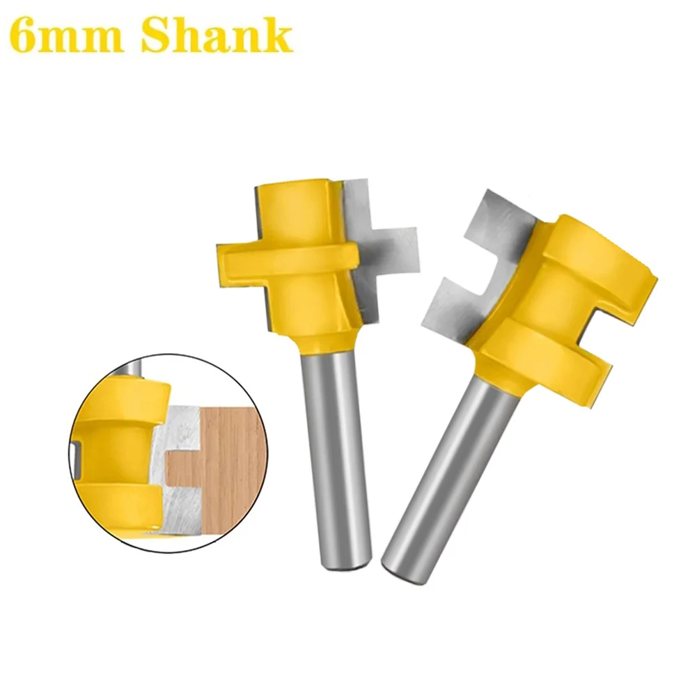 Milling Cutter Router Bits For Woodworking Tools YG8 2pcs 45# Steel Accessories CNC Ground Square Tooth T-Slot