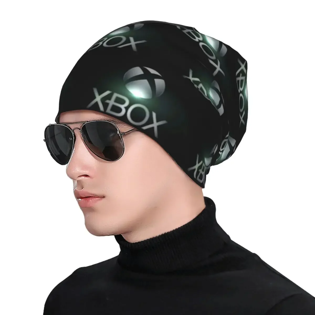 قبعة محبوكة دافئة بشعار Xbox باللون الأخضر، قبعة بونيه عصرية للخريف والشتاء، قبعات بيني خارجية للجنسين والكبار