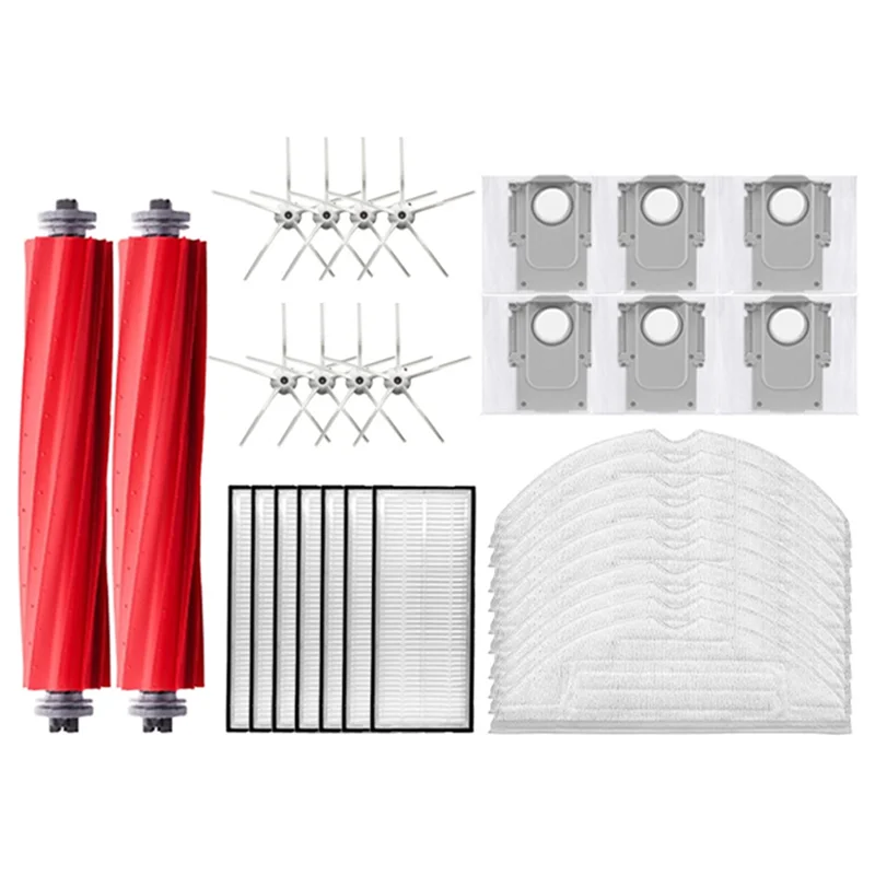 

A005-для Roborock S7 Maxv Ultra S7 Pro Ultra робот-пылесос, основная боковая щетка, швабра, фильтр Hepa, детали мешка для пыли