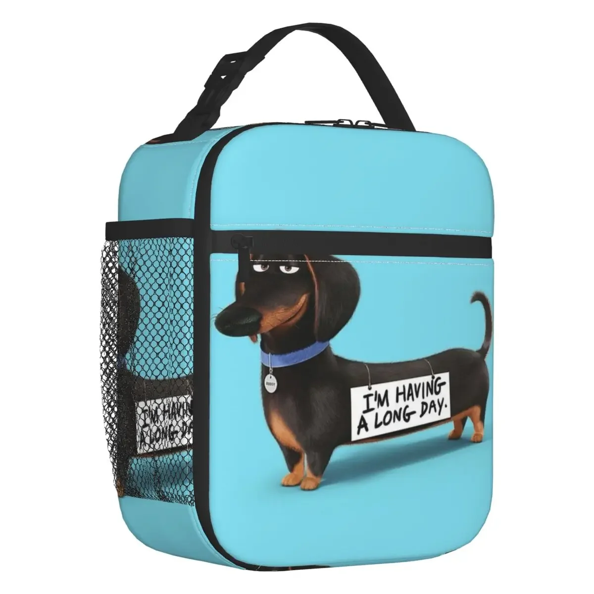 Kawaii Dachshund Insulated Lunch Bags Work School Sausage Badger Wiener Dog Waterproof Cooler Thermal Bento Box Women Children