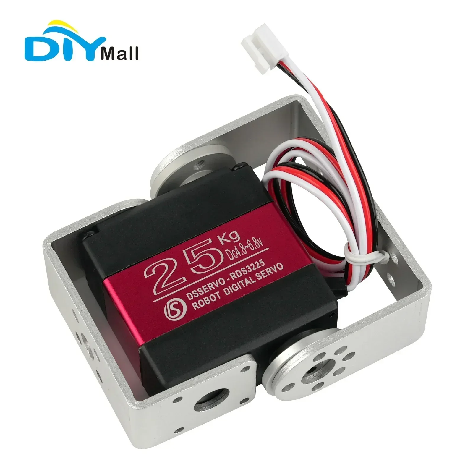 25KG 6V RDS3225 dual-axis digital servo 270 degrees waterproof HY2.0 3P terminal cable suitable for robot manipulator arms