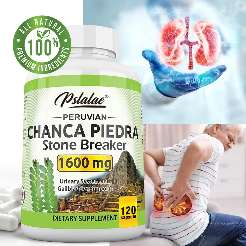 Chanca Piedra 1600 Mg-Suplemento de soporte para el riñón, elimina las piedras del riñón y los Gallstones