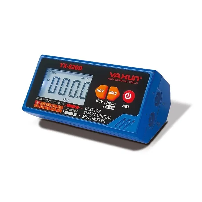 

YAXUN YX820D Intelligent Voice Broadcast Multimeter for Phone Repair Portable Desktop Rechargeable Digital Precision Testing