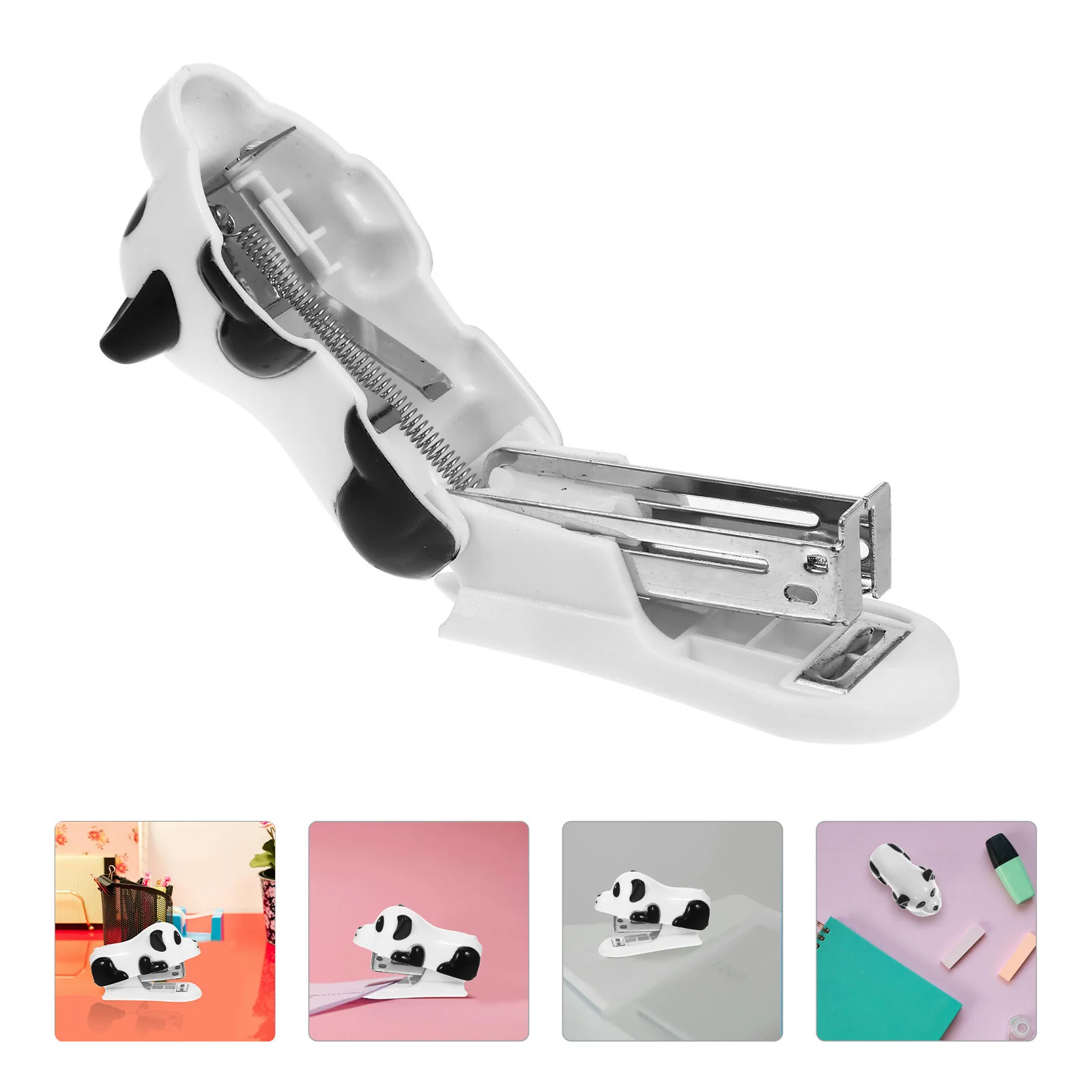 

Cute Mini Stapler H held Plastic Portable Cartoon Office Stationery Ergonomic Small Manual Student Desk Supply