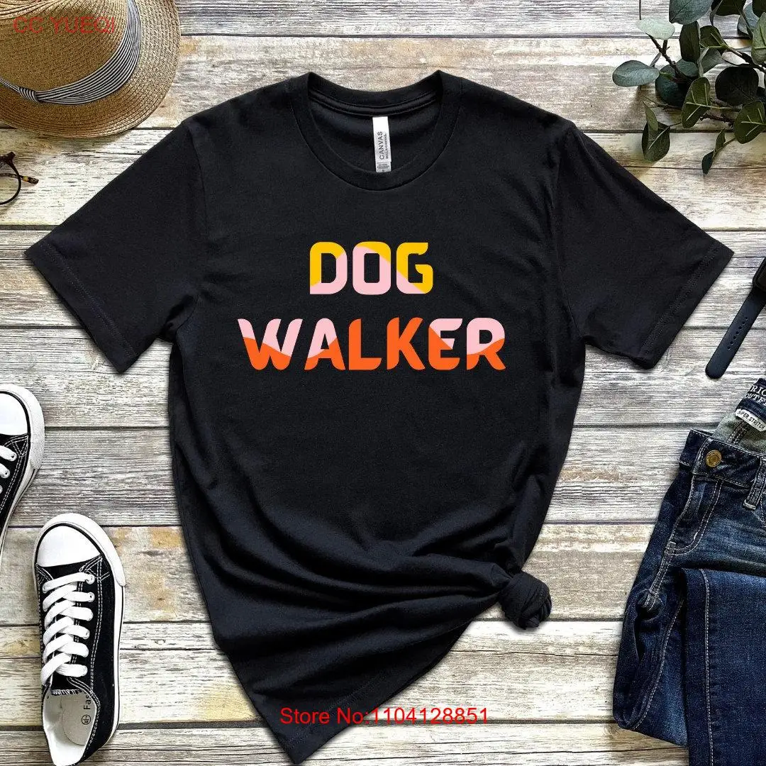 Professional Dog Walker T Shirt Pet Care Field Workers Best Job Ever Doggy Daycare 's long or short sleeves