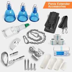 Penis Extender Accessories for Size Master Metal Rods Sleeves Stretcher Enlarger Cup Device Vacuum Pump Belt Hanger Enhancement