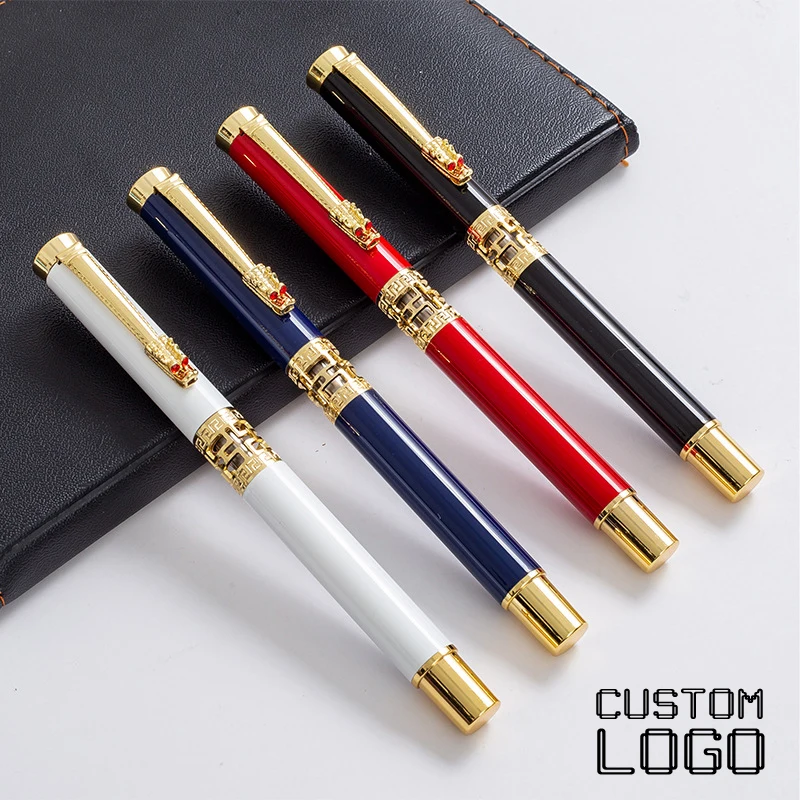 

Hollowed Out Leading Metal Fountain Pen Business Enterprise Advertising Office Gift Custom Logo Signature Pen School Stationery