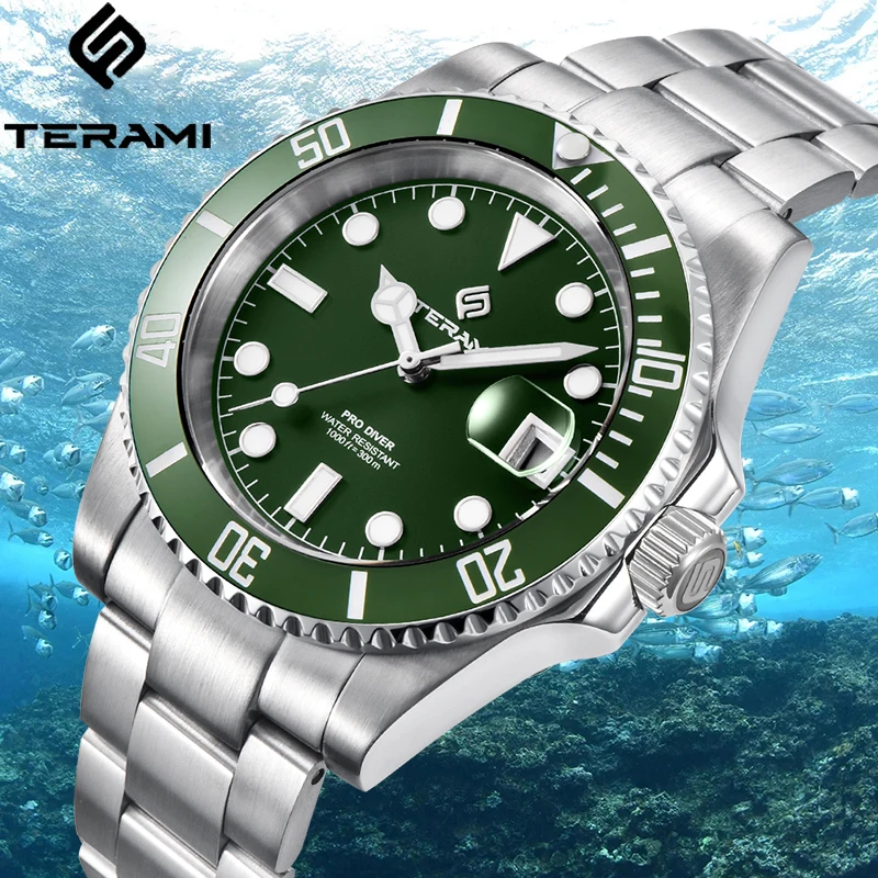 

TERAMI Design Simple Mechanical Man Watch 316L Stainless Steel Case Sport Waterproof Automatic Japan Movement NH35 Men's Watches