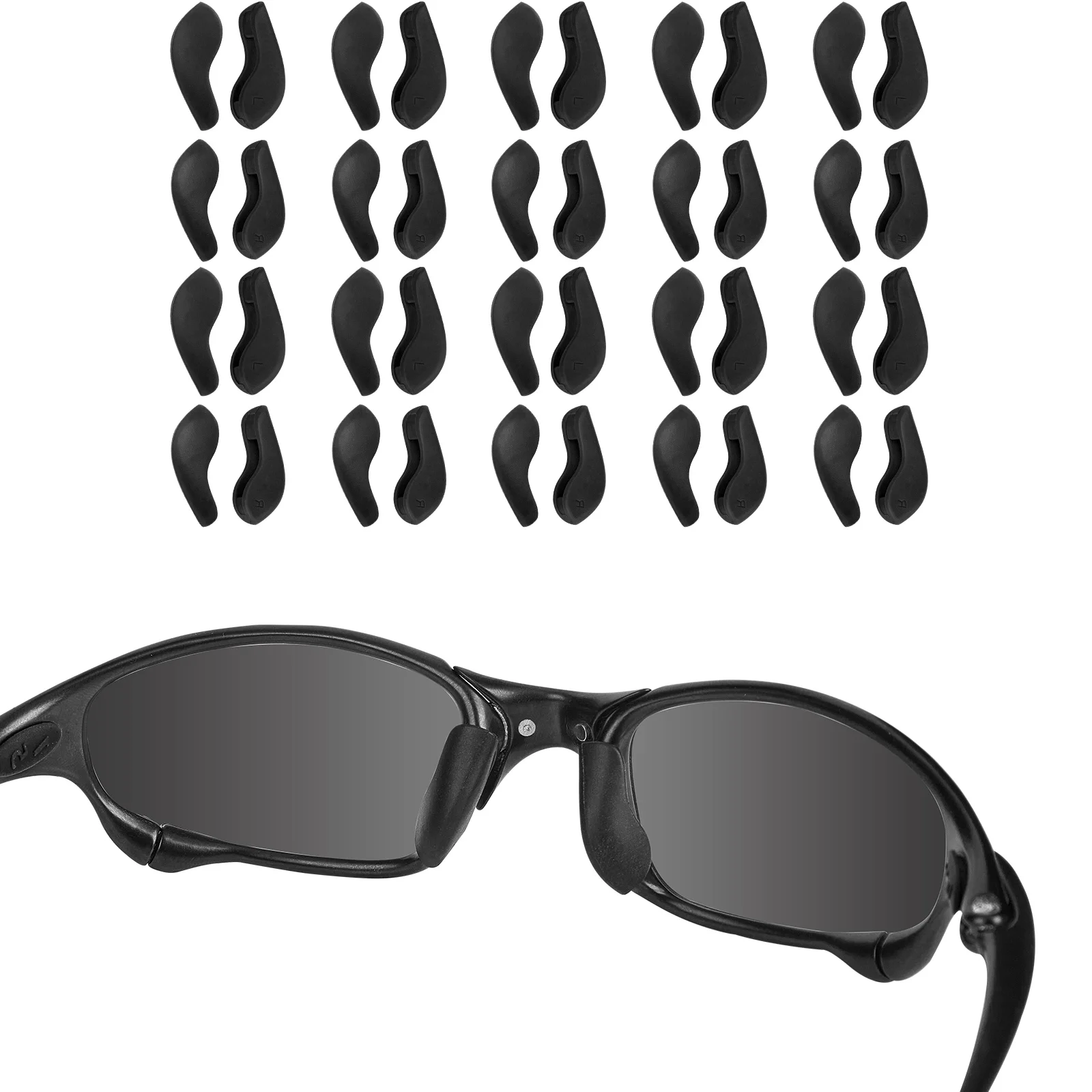 

Запасные черные носоупоры E.O.S из силикона и резины для Oakley X Metal XX, оправа, несколько вариантов