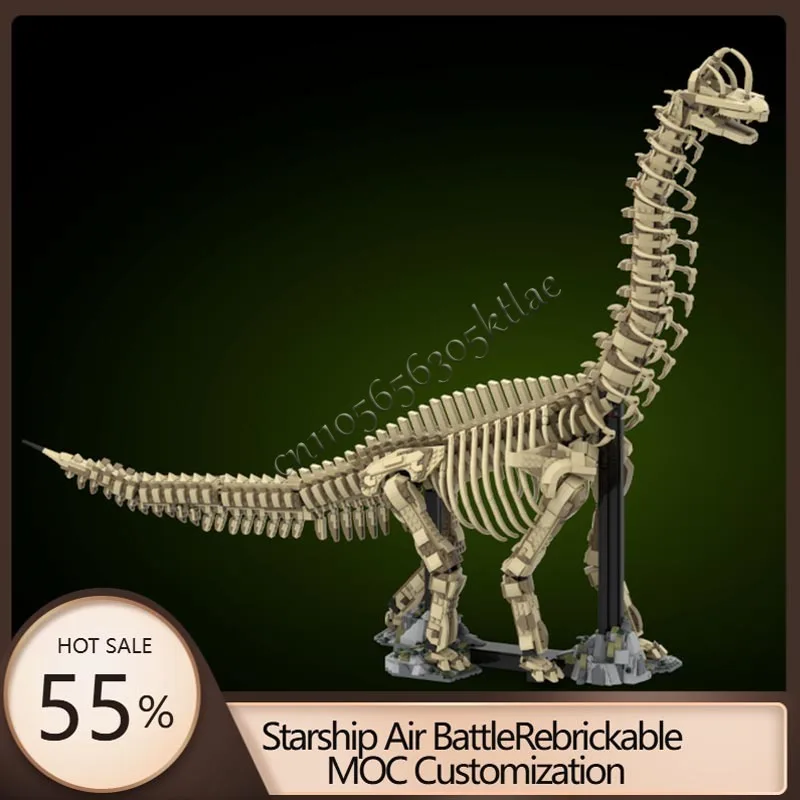 

3267PCS Brachiosaurus Fossils Dinosaur Skeleton Model Building Blocks DIY Bricks Toys Desktop Decoration Creative Gift MOC-76968