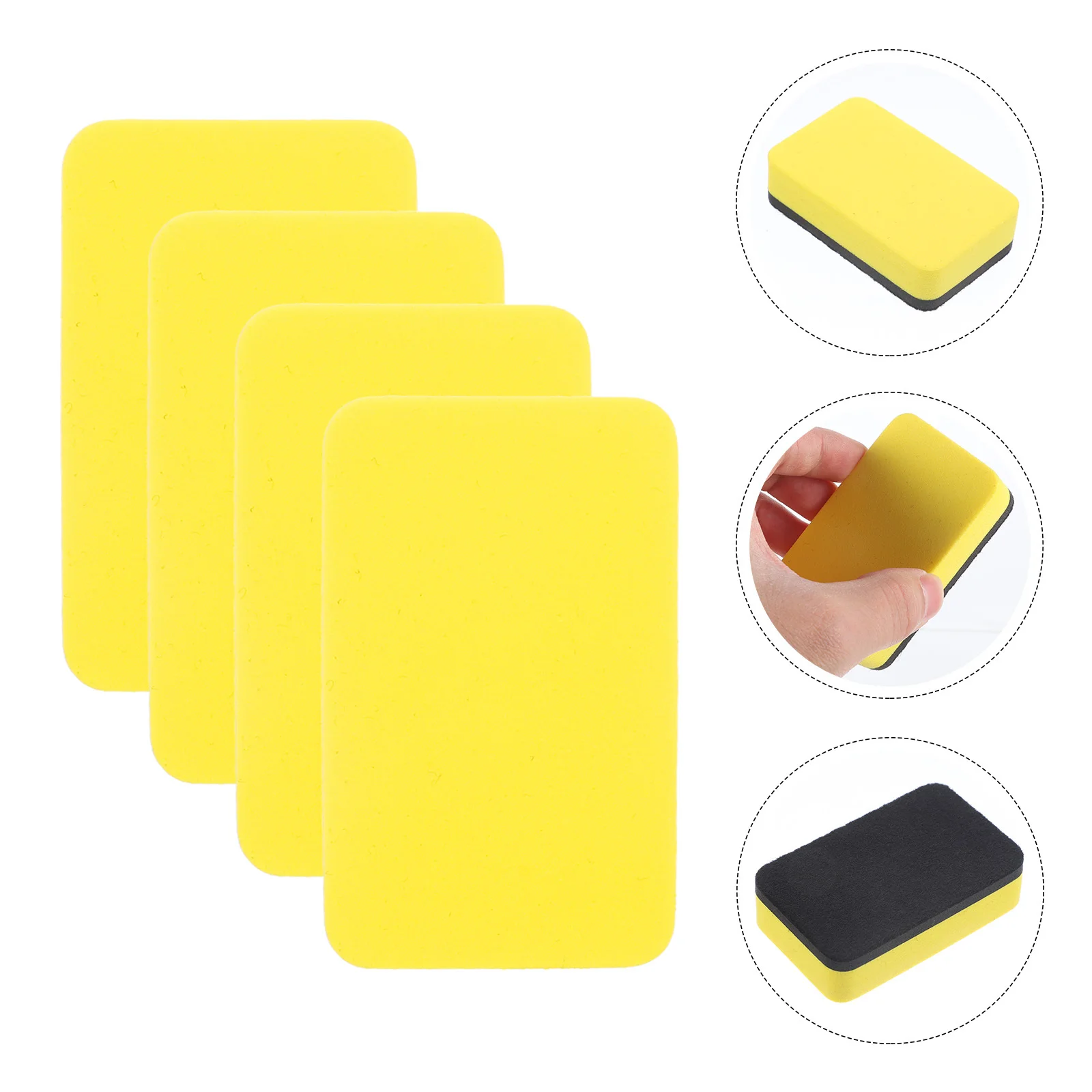 36 قطعة ممحاة السبورة ممحاة السبورة محايات المسح الجاف لمكتب الفصول الدراسية المنزل خفيفة الوزن المحمولة قابلة لإعادة الاستخدام ورأى إيفا