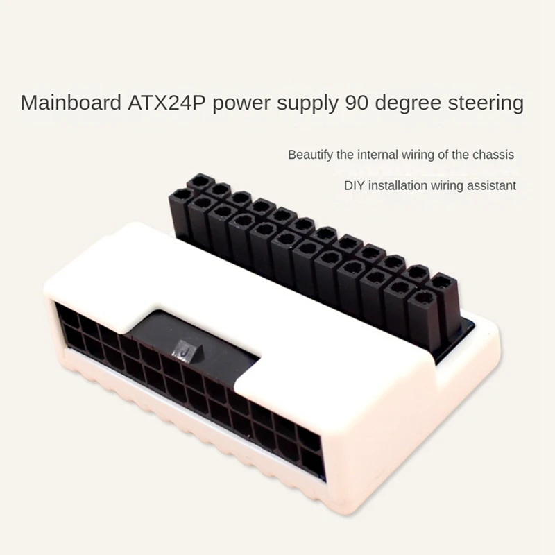 ATX 24 Pin 90 Degree Power Plug Adapter Mainboard Motherboard Power Supply Cable Modular For Power Supply Cables