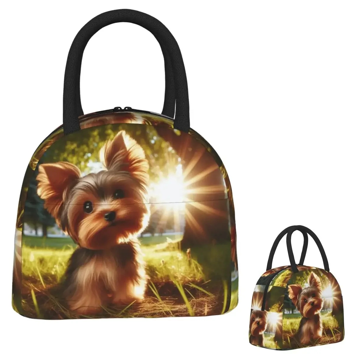 Yorkshire Terrier Dog Yorkie Lover Insulated Lunch Bag for Women Kids Portable Food Boxes Thermal Lunch Box Tote