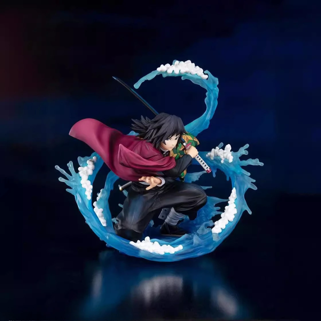 17 センチメートル新デーモンスレイヤーアニメフィギュア冨岡義勇周囲 PVC モデルシーン像デスクトップ装飾装飾品誕生日ギフトおもちゃ